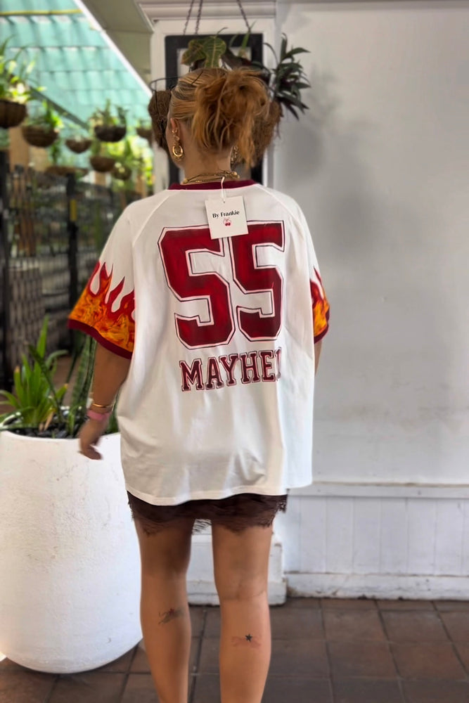 By Frankie Tee- White Motorcycle Club Cotton