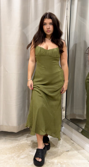 Gardania Khaki Maxi Dress