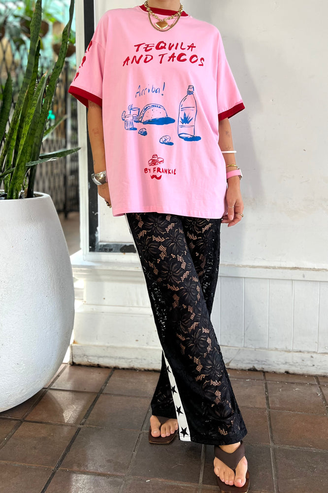 By Frankie Racer Pants Lace Black