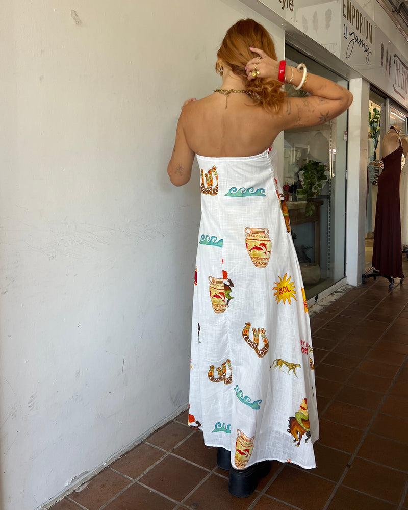 By Frankie mermaid Strapless Maxi Dress Cotton