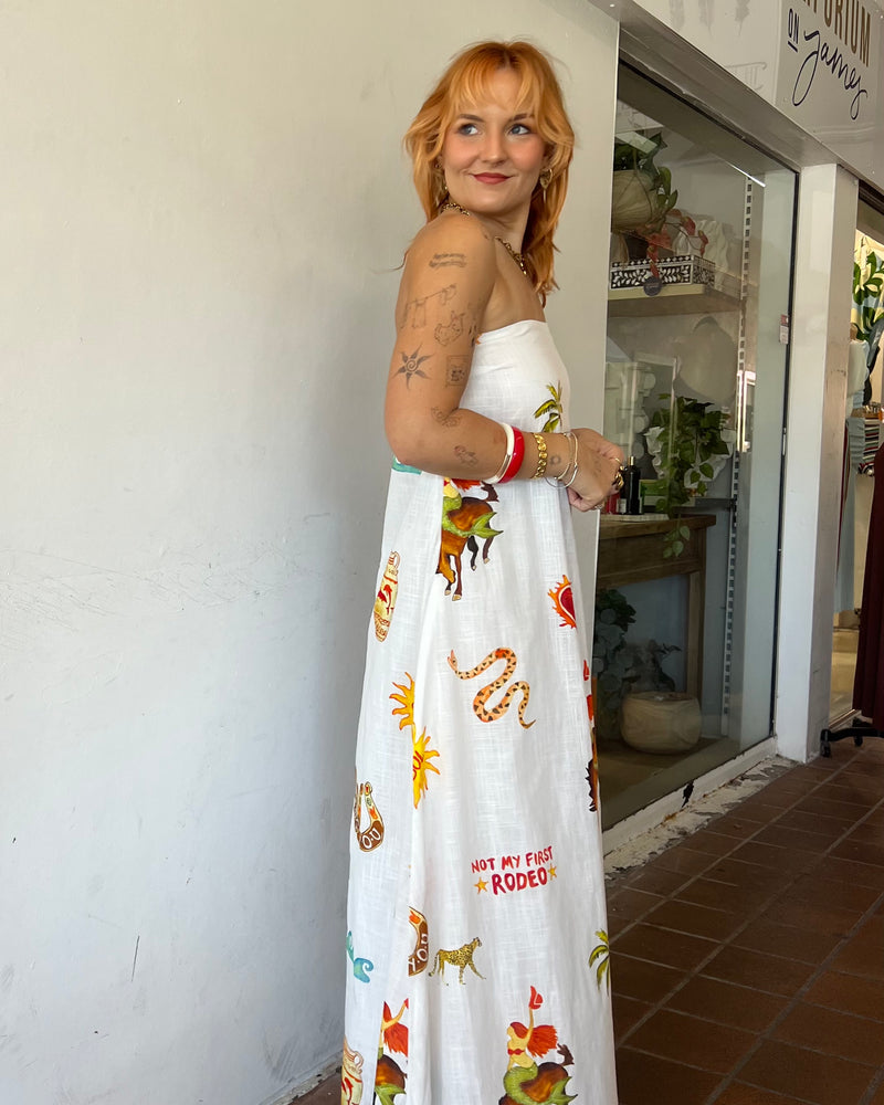 By Frankie mermaid Strapless Maxi Dress Cotton