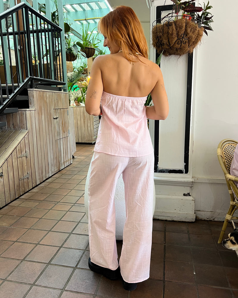 By Frankie Baby Pink Long Pants Cotton