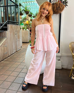 By Frankie Baby Pink Long Pants Cotton