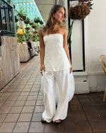 By Frankie White Long Pants Cotton