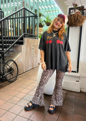 By Frankie Black Cherry T-Shirt Cotton