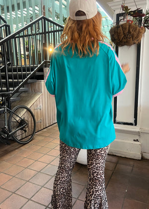 By Frankie Yeehaw Green/Pink T-Shirt Cotton
