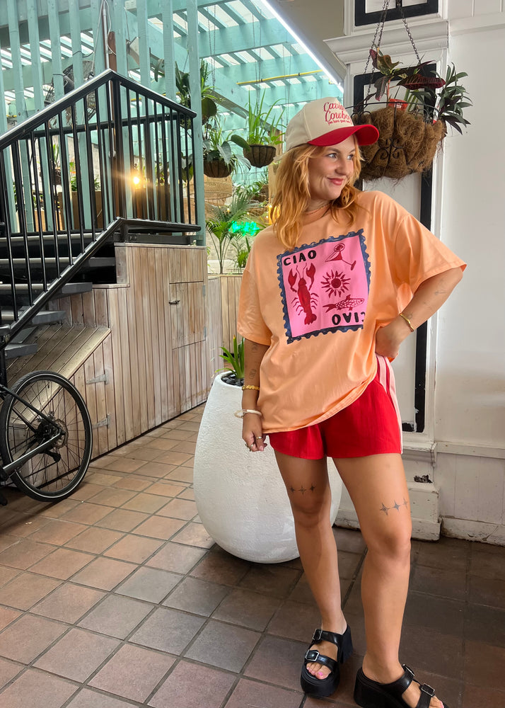 By Frankie Ciao Seafood Lunch Orange Tee