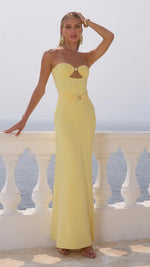 KLEO MAXI DRESS - LEMON
