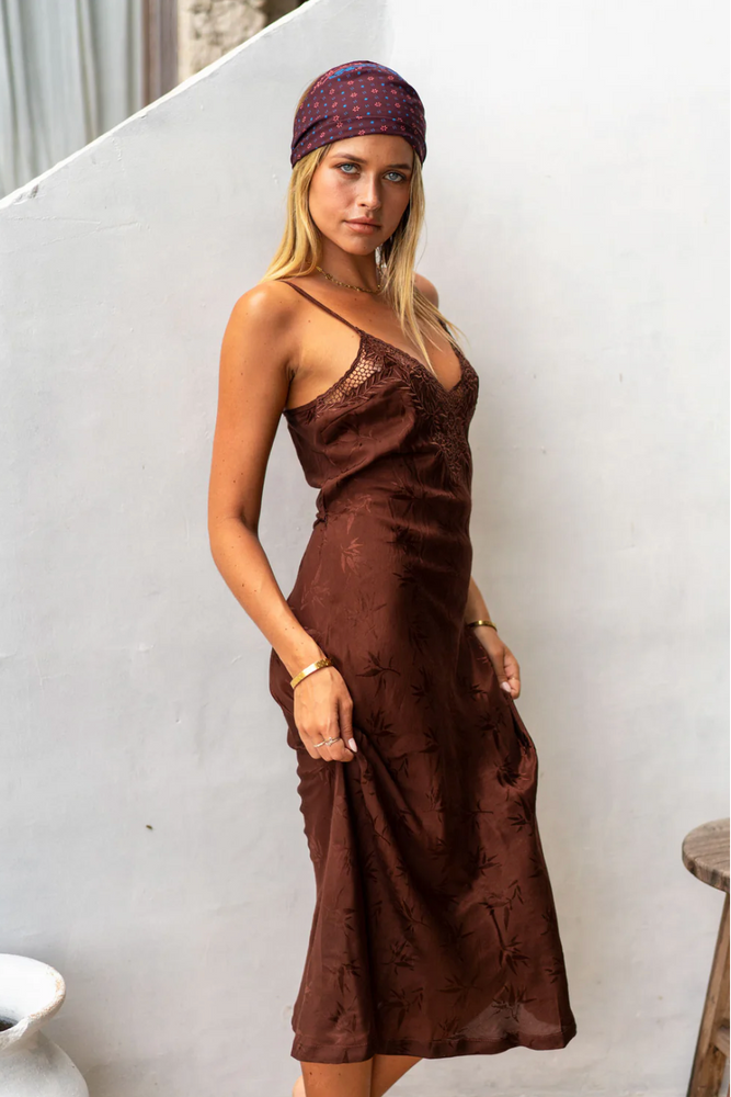 Bella Midi Dress - Chocolate