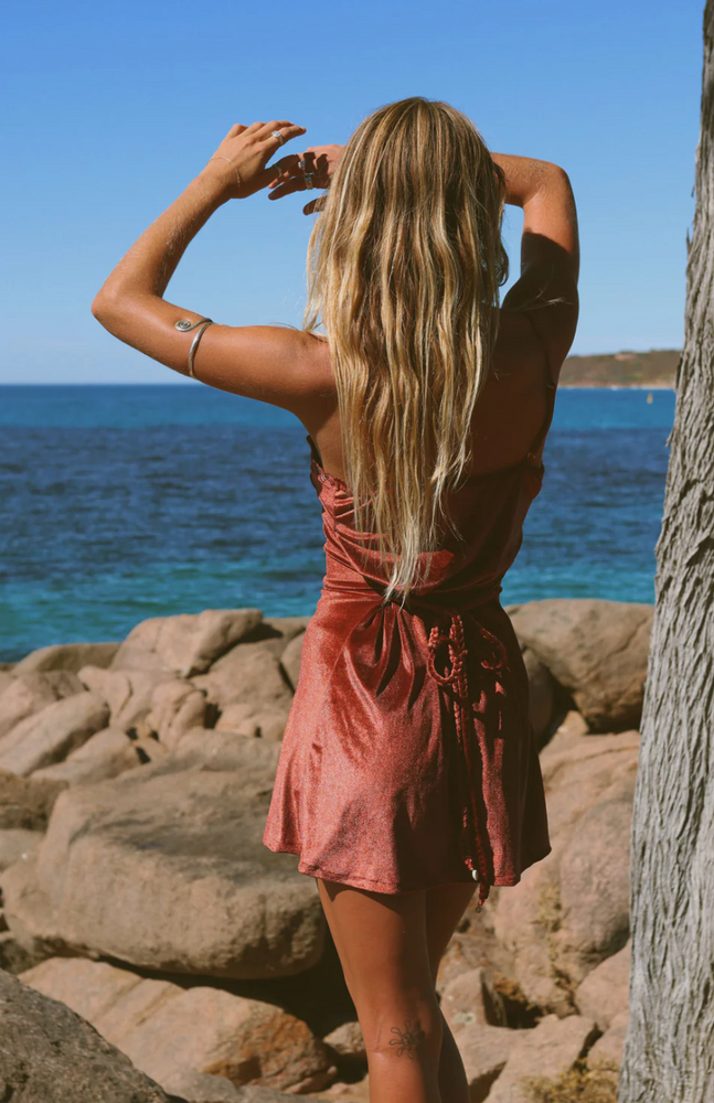 Hendrix Mini Dress - Rust