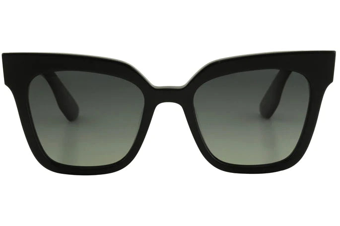 BELLA Sunglasses - Shiny Black/Grey Gradient Polarised