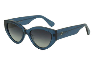 FRANKI Sunglasses - Crystal Blue/Grey Gradient Polarised
