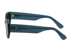 FRANKI Sunglasses - Crystal Blue/Grey Gradient Polarised