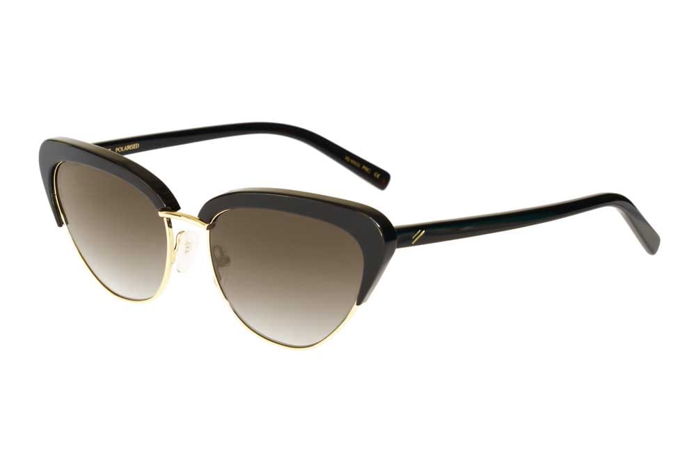 PEGGY Sunglasses - Shiny Black/Grey Gradient Polarised